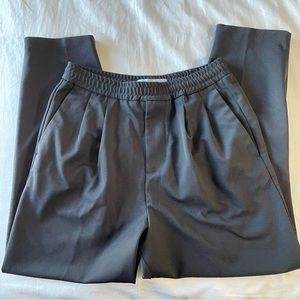 ZARA Relaxed Fit High Waisted Black Work Trousers